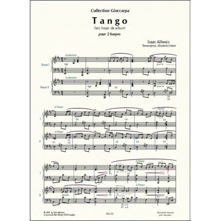 Isaac Albeniz Tango pour 2 harpes