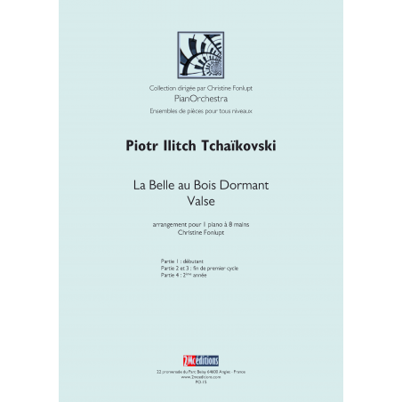 Valse de La belle au bois dormant 1 piano 8 mains