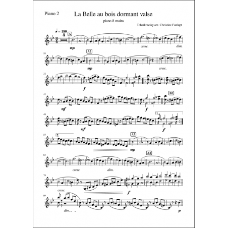 Valse de La belle au bois dormant 8 mains Piano 2