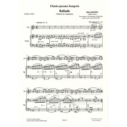 Ballade - Béla Bartók - alto et harpe - collection Les Cahiers de Transcriptions