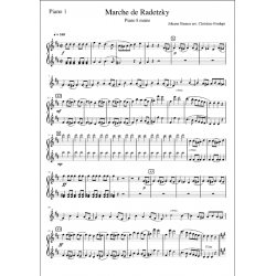 Marche de Radetzky - Partie Piano 1, Pianorchestra