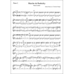 Marche de Radetzky - Partie Piano 2, Pianorchestra