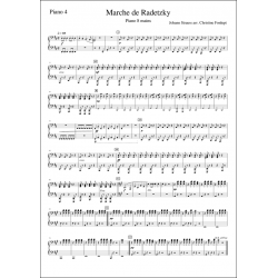 Marche de Radetzky - Partie Piano 4, Pianorchestra