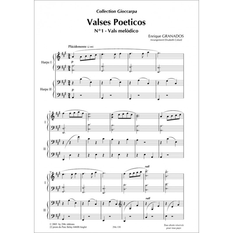 Granados Vals Poeticos n°1 melodico