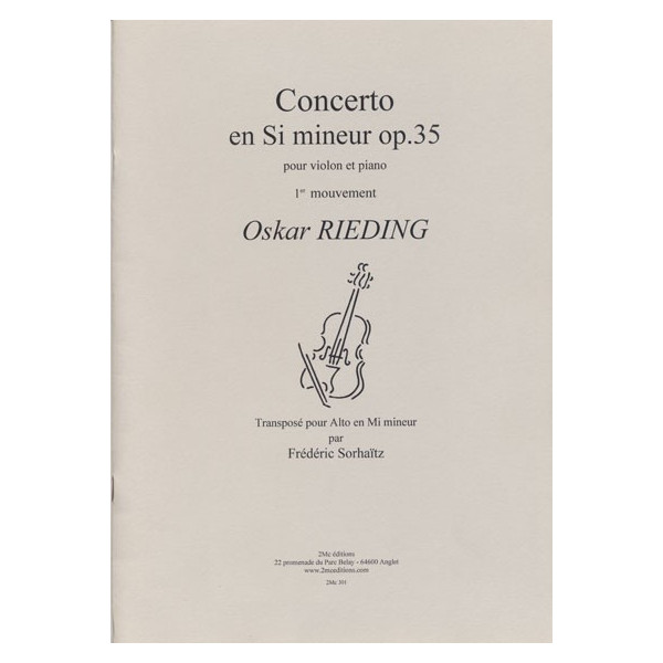 Concerto opus 35 Oscar Rieding pour Alto