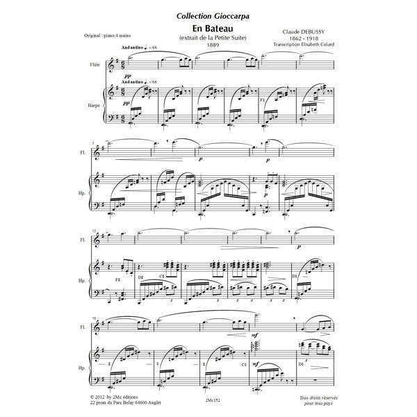 En Bateau  Claude Debussy  (flûte et harpe)