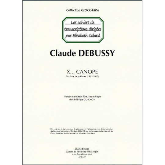 Debussy Canope partition pour flûte, alto et harpe