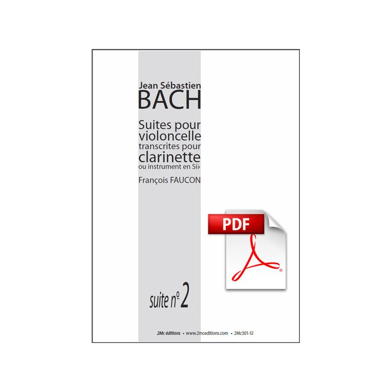 JS Bach Suite n°2 pour clarinette Pdf 