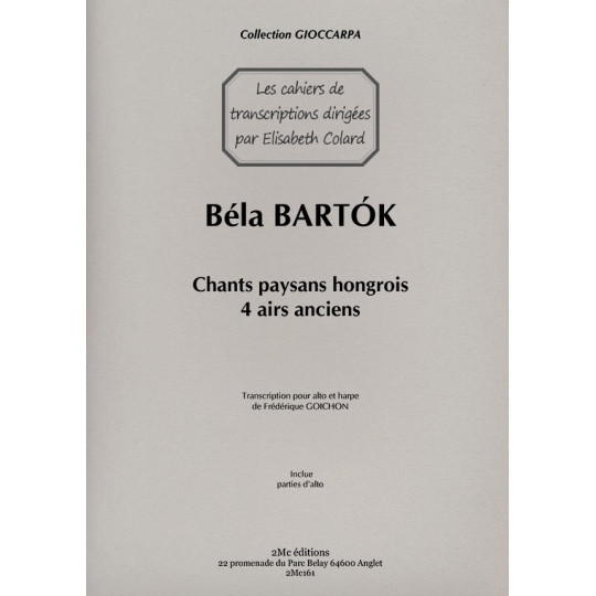 Bartok 4 airs anciens couverture