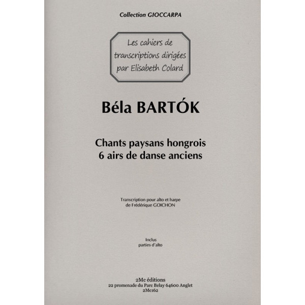 Bartok 6 airs de danse anciens couverture