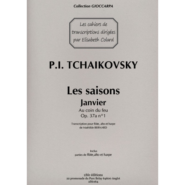 Tchaikovsky Les saisons Janvier flûte, alto et harpe