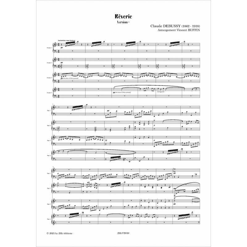 Rêverie & version + de Claude Debussy