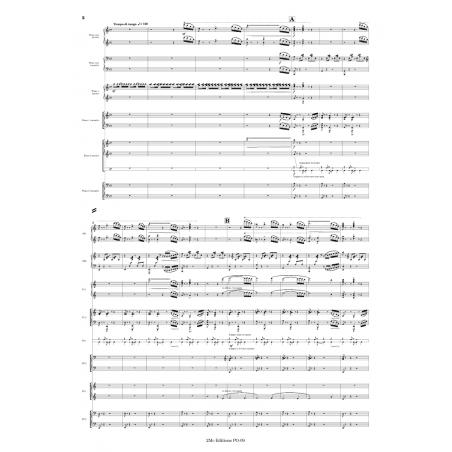 Piano tango - Chloé Le Gac  pour ensemble de pianos à 4 mains
