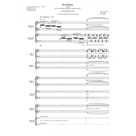 Rei Momo - Malo Courbaron, ensemble de pianos à 4 mains