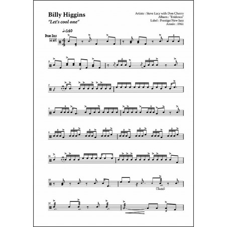 Jazz Drums Legacy Let's cool one - Billy Higgins