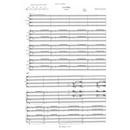 Les tribus - Ensemble pianos et percussions corporelles