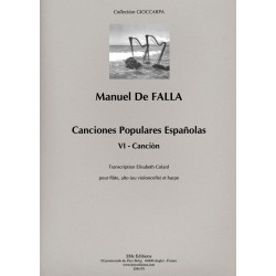 Canción – Manuel de Falla pour flûte, alto ou violoncelle et harpe