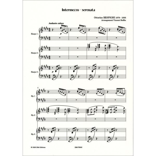 Respighi  Intermezzo serenata Score