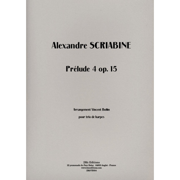 Scriabine - Prélude 4 op.15 Couverture