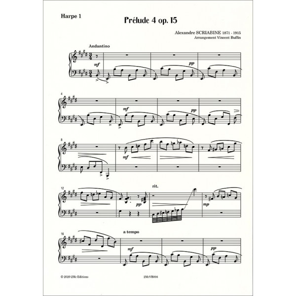 Scriabine - Prélude 4 op.15 Harpe 1
