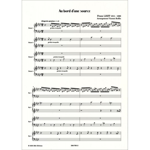 Liszt Au bord d'une source Score