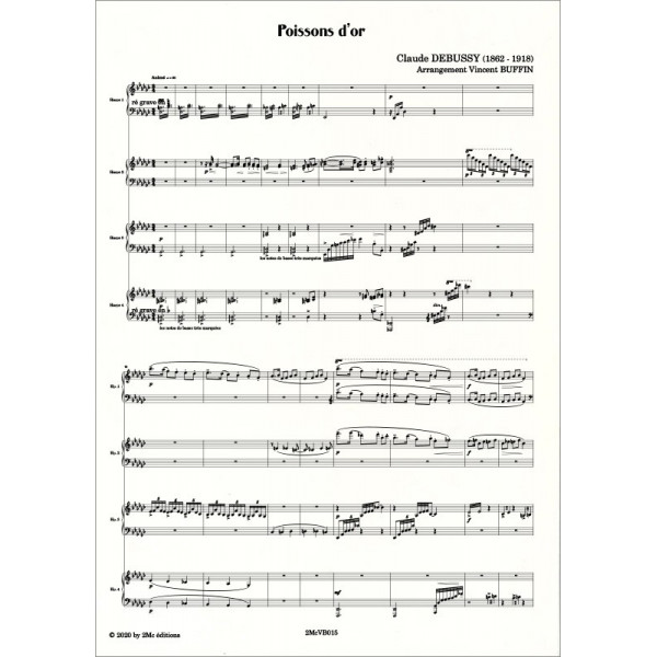 Debussy Poissons d'or  Score