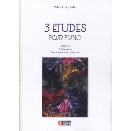recueil de 3 études pour piano par Patrick Le Junter