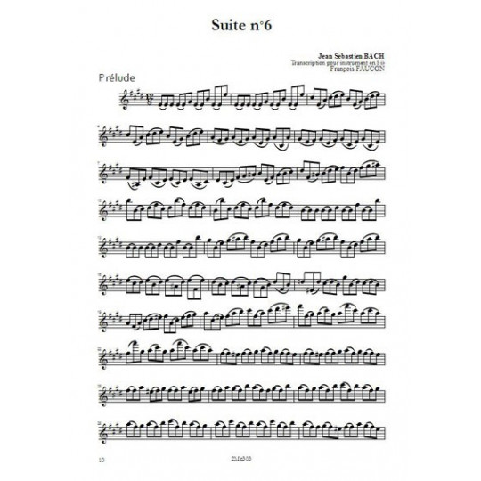 Suites de Bach 5 et 6 pour clarinette