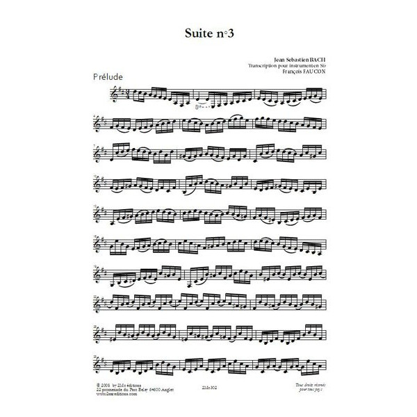 Suites de Bach 3 et 4 pour clarinette