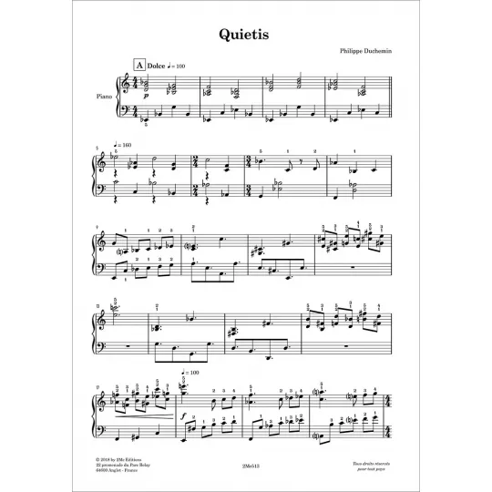 4 pièces pour piano - Philippe duchemin Quiétis