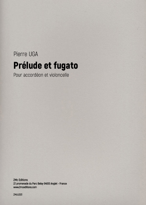 Prélude et fugato partition pour accordéon et violoncelle