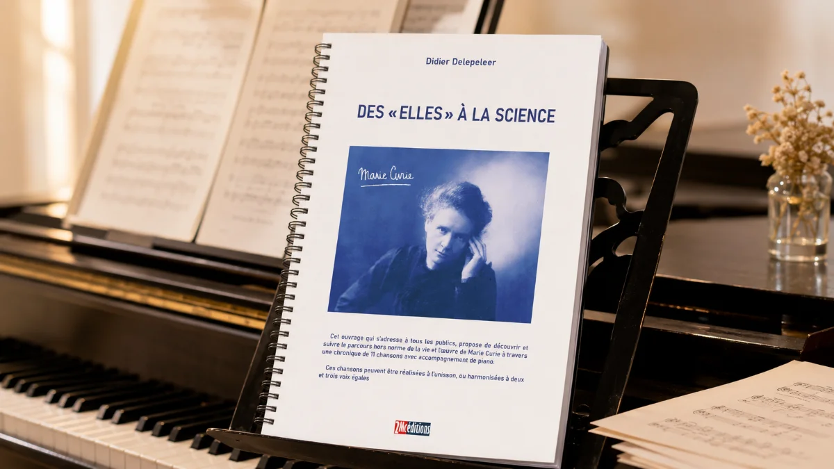 Couverture du recueil Des Elles à la science de Didier Delepeleer consacré à Marie Curie