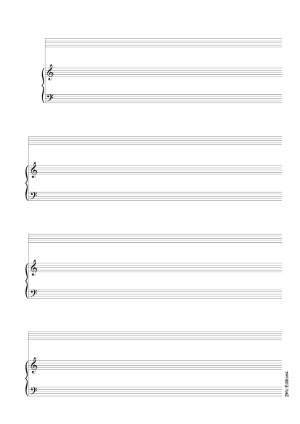  Cahier de Musique avec Portée: Papier Musique Avec 8